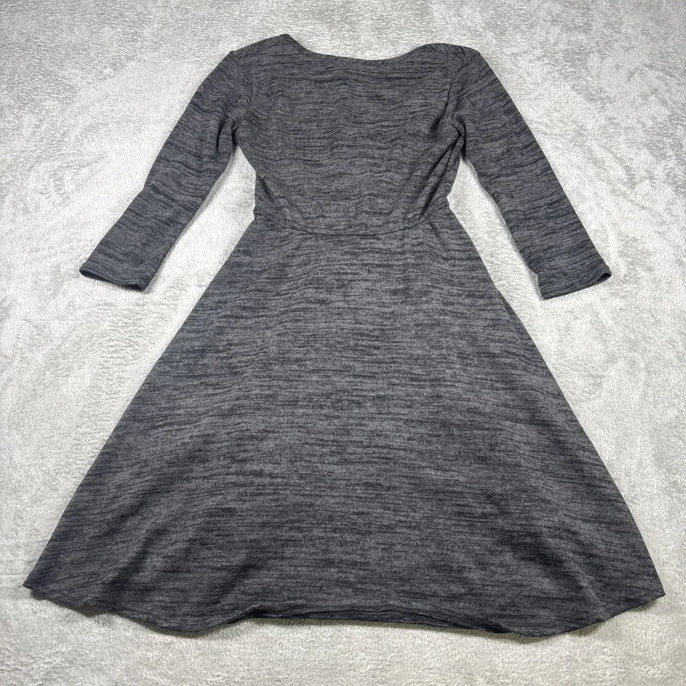 Full Tilt Faux Wrap Dress Dark Gray Long‎ Sleeve Women's Size XS